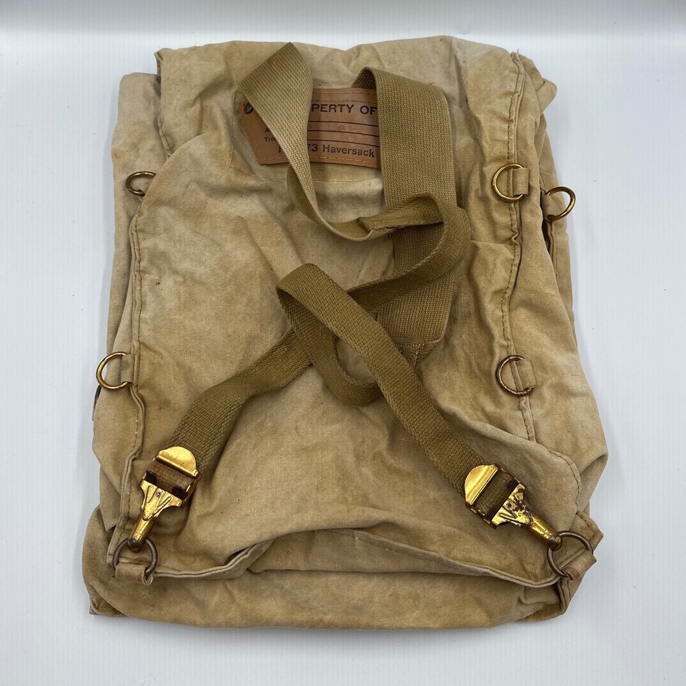 Vintage Boy Scouts of America No 573 Haversack Tan Canvas Backpack BSA Logo - Picture 6 of 6